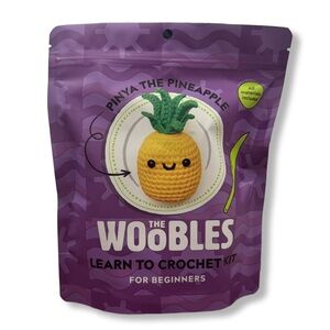 THE WOOBLES - Pina the Pineapple Crochet Kit - Purple and Yellow